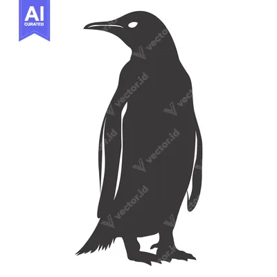 Popular premium asset: Silhouette of a Penguin Standing with its Head Turned