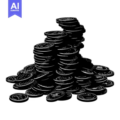 Aset premium populer: A Pile of Black and White Israeli Shekels