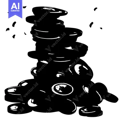 Popular premium asset: A Stack of Coins Falling Apart
