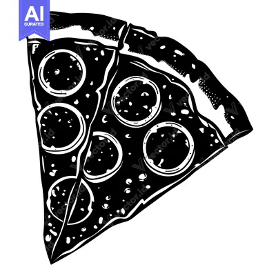 Two Slices of Pepperoni Pizza with Crust and Cheese