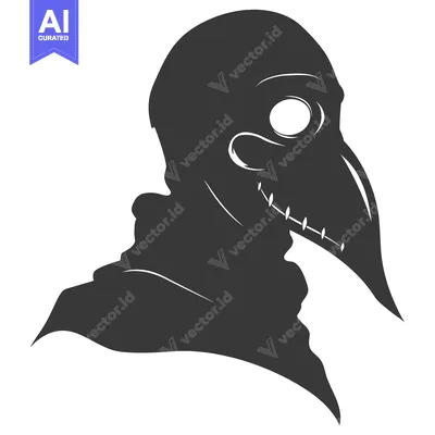 Popular premium asset: Silhouette of a Person Wearing a Plague Doctor Mask