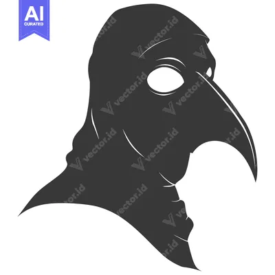 A Silhouette of a Person Wearing a Plague Doctor Mask