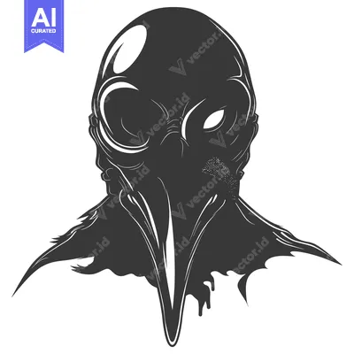 Popular premium asset: A Silhouette of a Person Wearing a Plague Doctor Mask