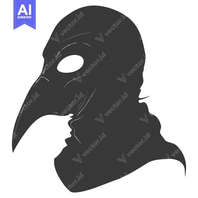 Aset premium populer: Silhouette of a Person Wearing a Plague Doctor Mask