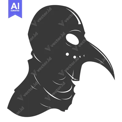 Popular premium asset: Silhouette of a person wearing a plague doctor mask