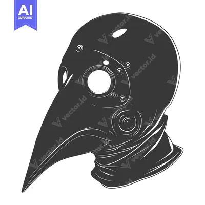 Aset premium populer: A Plague Doctor's Mask with a Long Beak and Eyeholes