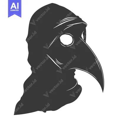 Popular premium asset: Silhouette of a Plague Doctor Wearing a Mask with a Long Beak