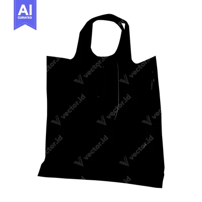 Aset premium populer: Black Silhouette of a Tote Bag
