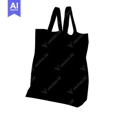 Popular premium asset: Black and White Silhouette of a Tote Bag