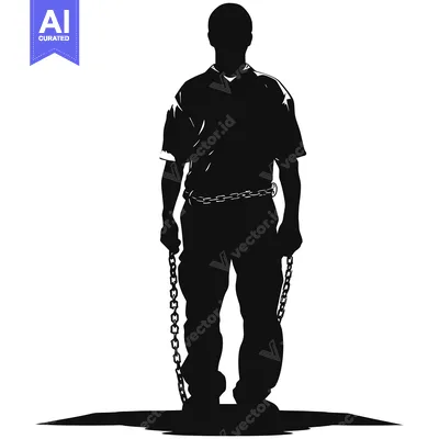 Popular premium asset: Silhouette of a Man Chained at the Ankles