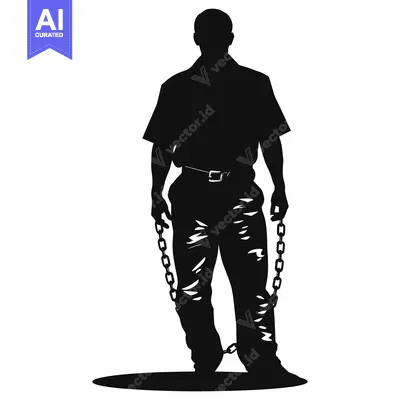 Popular premium asset: Silhouette of a Man Bound by Chains