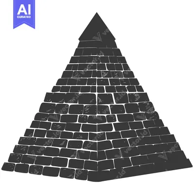 Aset premium populer: A Hand-Drawn Sketch of a Stone Pyramid