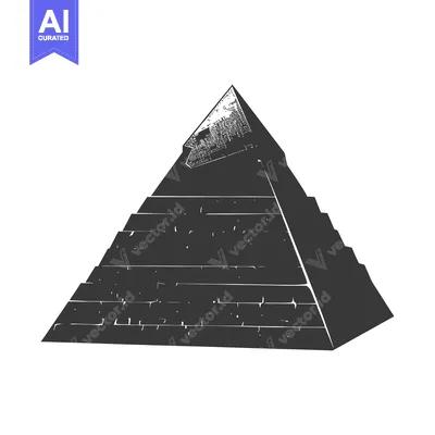 Aset premium populer: A Stone Pyramid with Detailed Top and Layered Sides