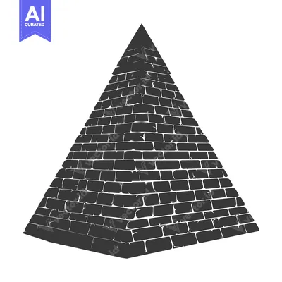 Aset premium populer: A Brick Pyramid with a Rough Textured Surface