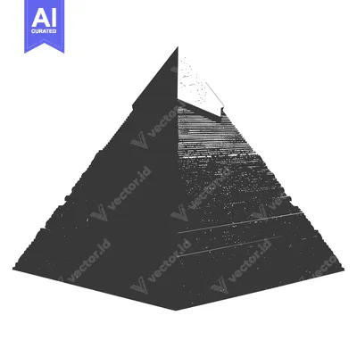 Premium design asset: A Stepped Pyramid with a Distressed Texture