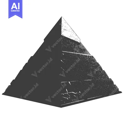 Aset premium populer: A Gray Scale Silhouetted Pyramid with a Grunge Texture