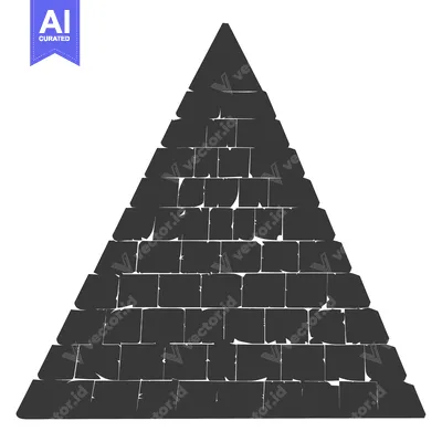 Aset desain premium: A Stone Pyramid with an Irregularly Shaped Base