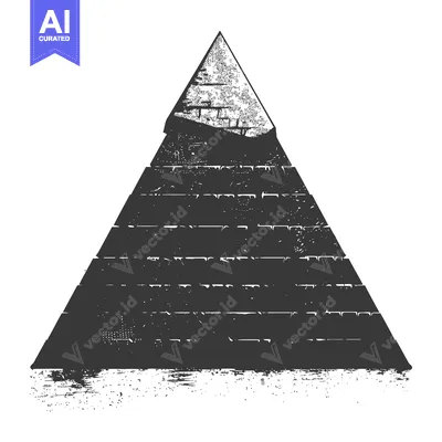 Aset desain premium: A Stone Pyramid with a Distressed, Grunge Aesthetic