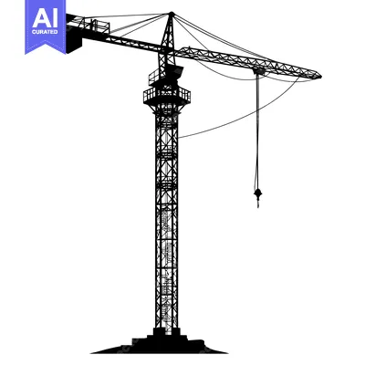 Aset premium populer: Silhouette of a Construction Crane with a Hook