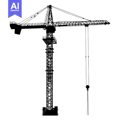 Aset premium populer: Silhouette of a Construction Crane with a Hook
