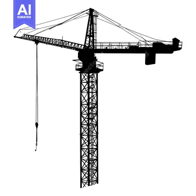 Aset premium populer: Silhouette of a Tower Crane with a Hook