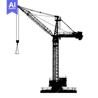 Aset premium populer: Silhouette of a Construction Crane with a Hook