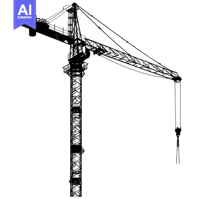 Aset premium populer: Silhouette of a Construction Crane with a Hook
