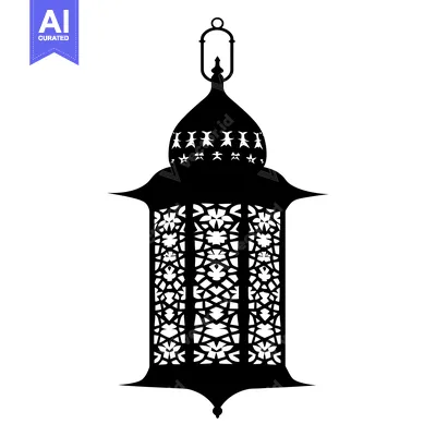 Popular premium asset: Ornate Black and White Hanging Lantern with Intricate Geometric Design
