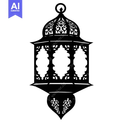 Aset desain premium: Ornamental Lantern with Intricate Design