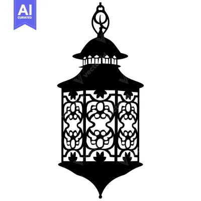 Ornate Hanging Lantern with Intricate Floral Design