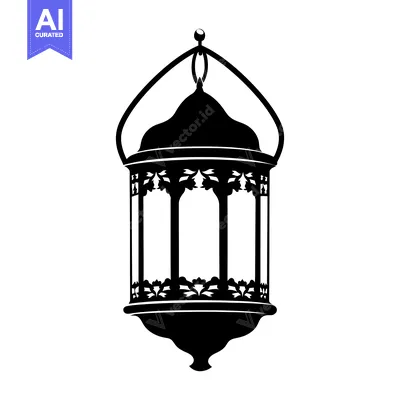 Ornate Islamic Lantern Silhouette