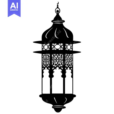 Ornate Islamic Lantern with Intricate Designs