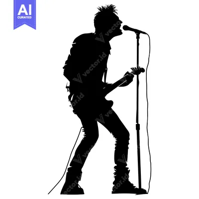 Popular premium asset: Silhouette of a Rock Musician Performing on Stage