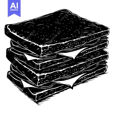 Popular premium asset: A Stack of Four Slices of Bread with Visible Fillings