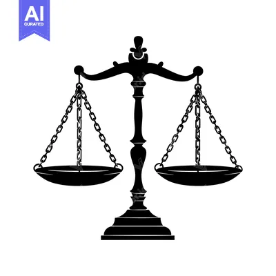 Popular premium asset: Black and White Silhouette of a Classic Scale of Justice
