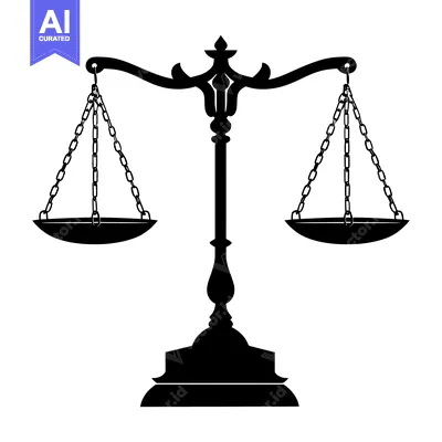 Popular premium asset: Black Silhouette of a Traditional Balance Scale