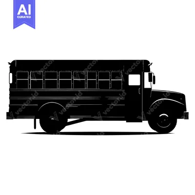 Popular premium asset: Black Silhouette of a School Bus
