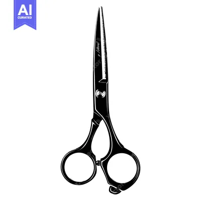 Black and White Illustration of a Pair of Scissors