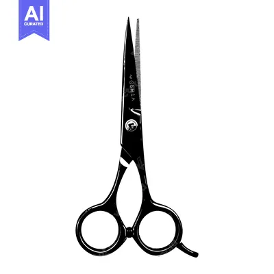 Popular premium asset: Black Hairdressing Scissors with a Single Blade