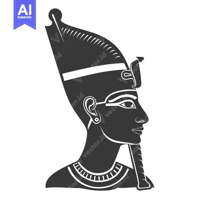 Silhouette of an Ancient Egyptian Pharaoh in Profile