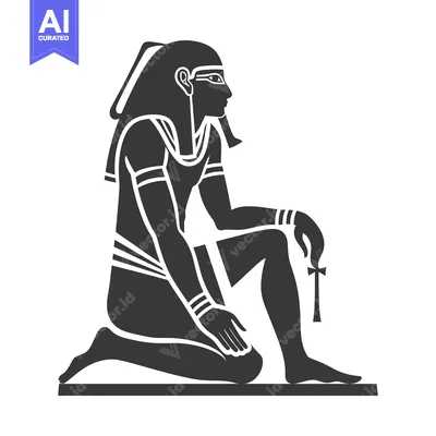 Popular premium asset: Kneeling Egyptian Pharaoh Holding a Staff
