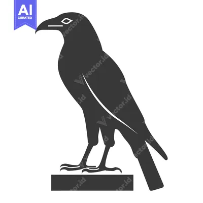 Aset premium populer: Silhouette of a Raven Standing on a Platform