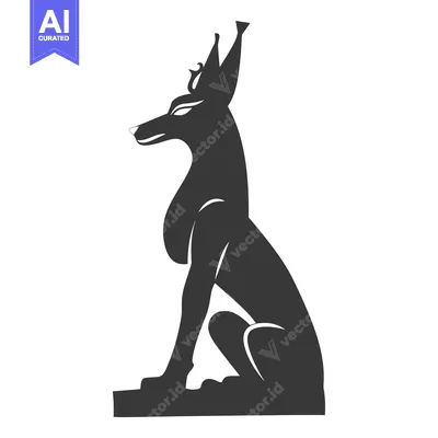 Aset premium populer: A Black Silhouette of Anubis, the Egyptian God of the Dead