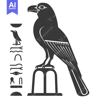 Popular premium asset: Hieroglyphics of the Egyptian God Horus, Depicting a Falcon with an Ey