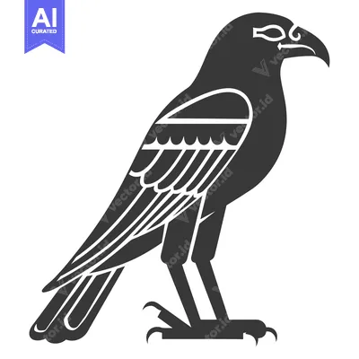 Aset desain premium: Stylized Black and White Silhouette of a Bird with Detailed Feathers a