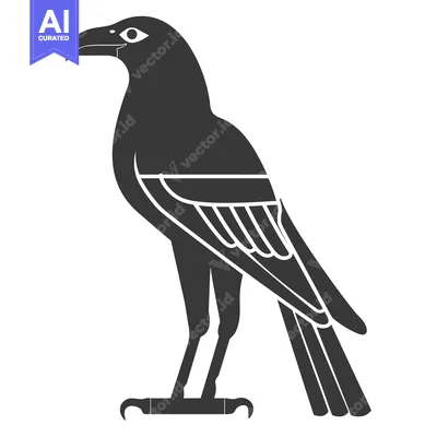 Popular premium asset: Stylized Black and White Illustration of a Raven or Crow