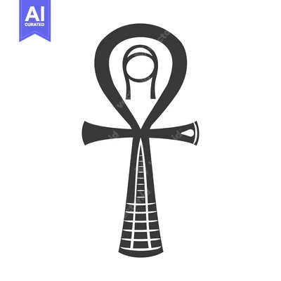 Aset desain premium: Ankh, an Ancient Egyptian Hieroglyphic Symbol of Life