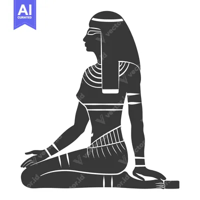 Silhouette of an Egyptian Woman in Traditional Clothing