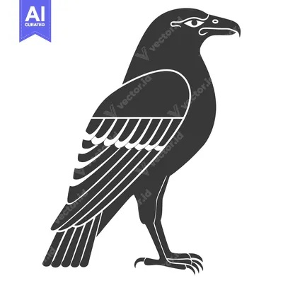 Popular premium asset: Stylized Black and White Illustration of a Raven in Profile