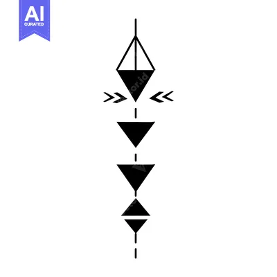 Aset premium populer: Abstract Geometric Design with Triangles and Arrows
